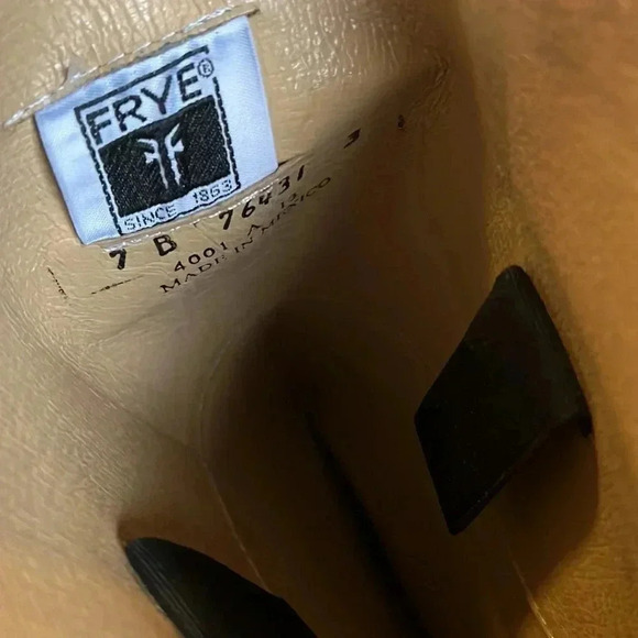 FRYE brown tall back zip boots size 7 - Picture 7 of 8